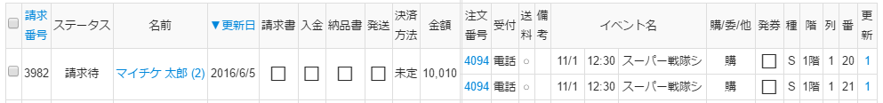 請求番号